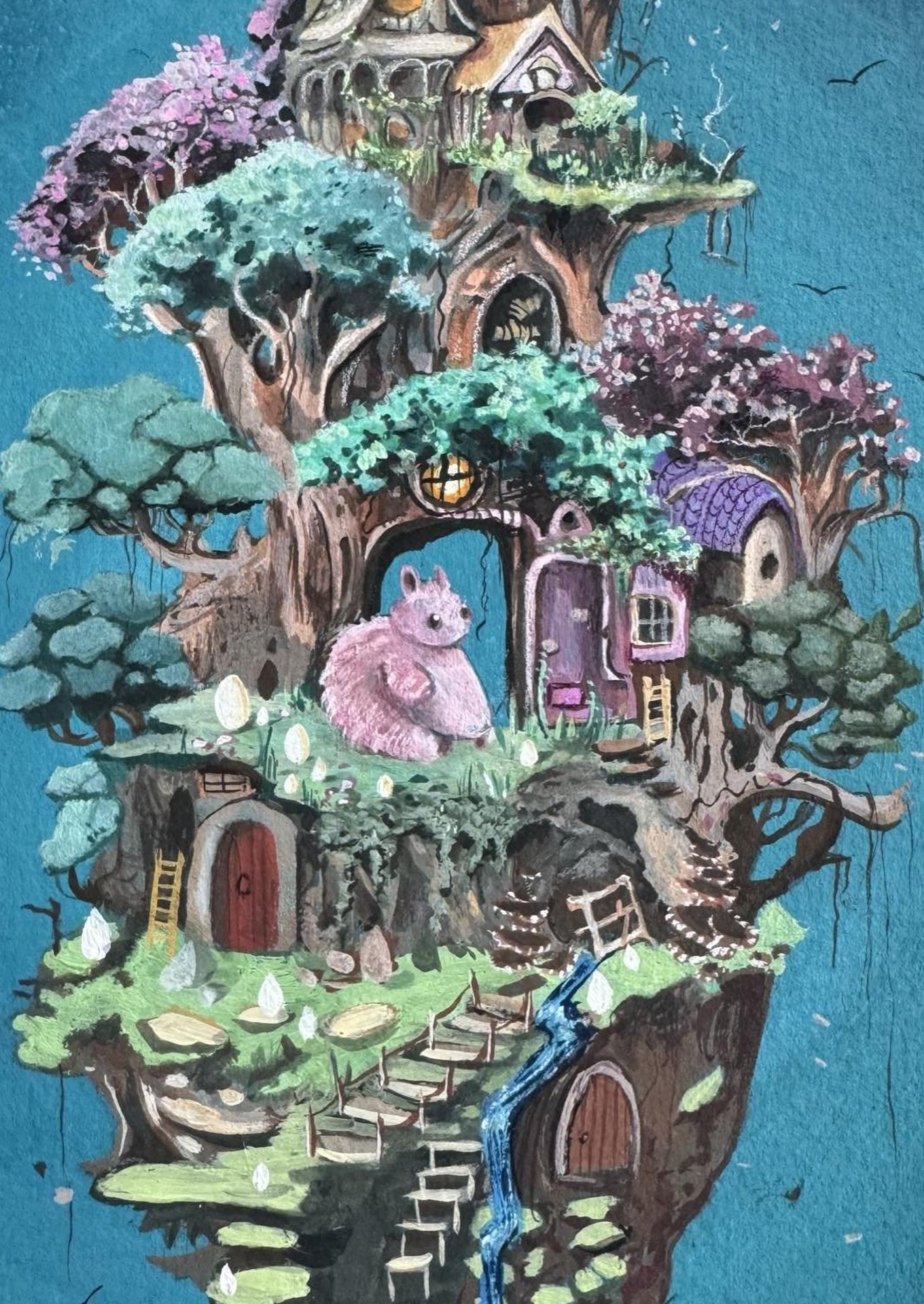 An overgrown heart now a home for a bunny.